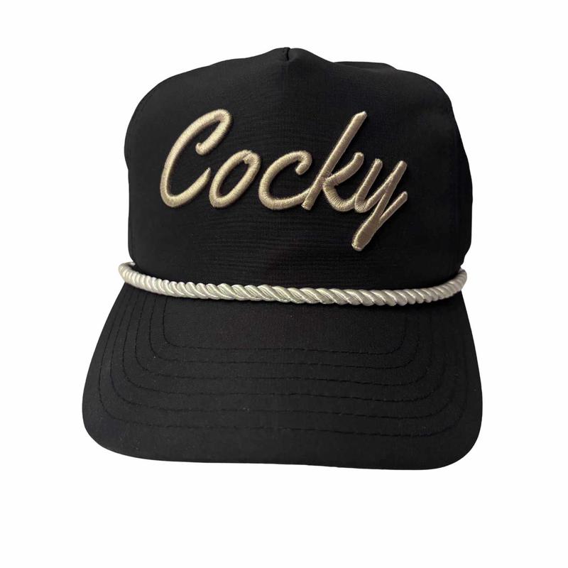 Black & Gold \"Cocky\" Hat