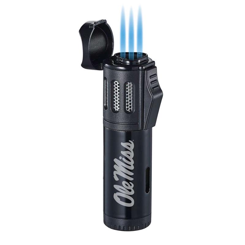 Ole Miss Triple Flame Torch Lighter Black