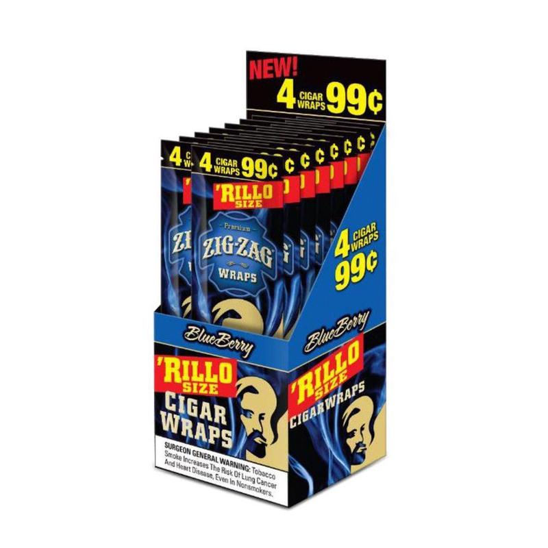 Zig Zag Blueberry Rillo Size Blunt Wraps