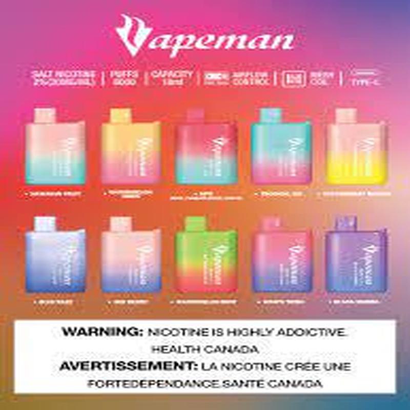 Vapeman 6000 Puffs Rechargable Vape  B6000