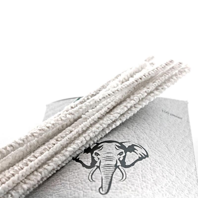 100 stk Whte Elephant 17 cm Piberensere - Blde Brster