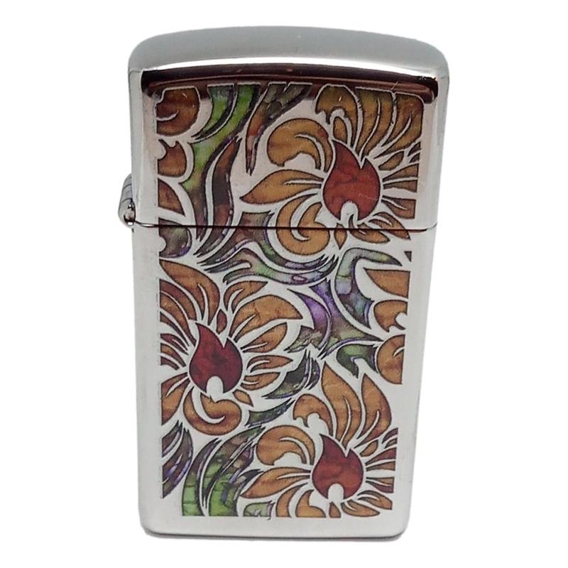 Original Slim Zippo Lighter - Fusion Floral