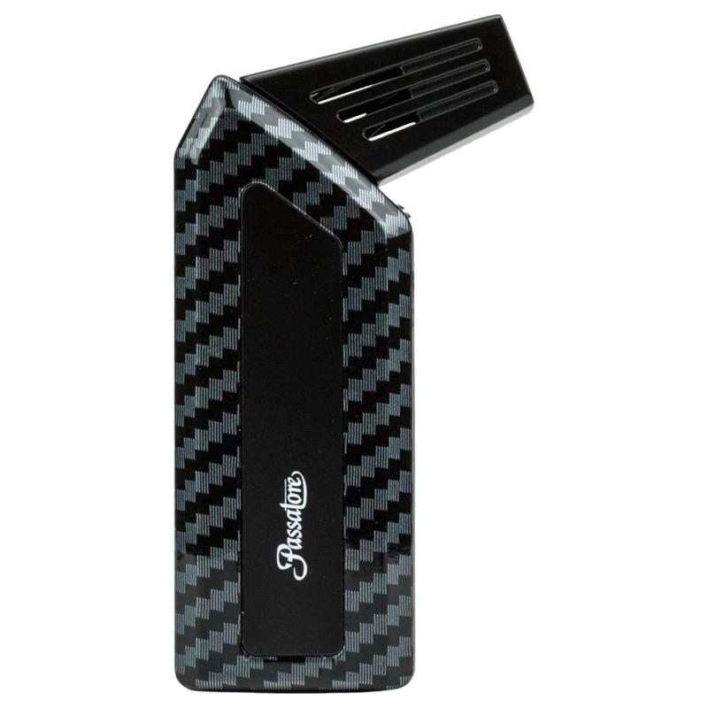 PASSATORE Pibelighter Peter Carbon Finish med Pibebestik