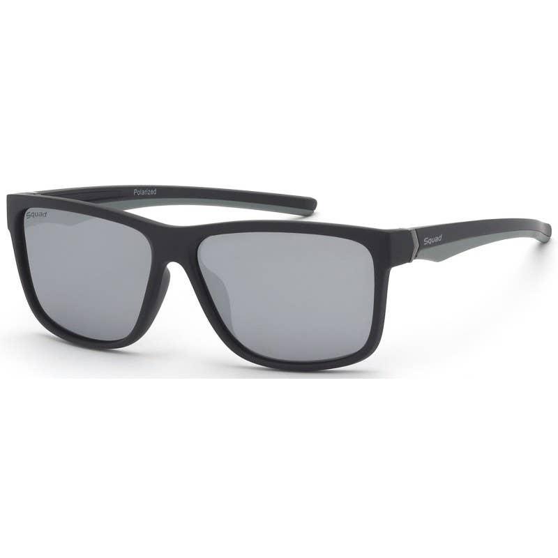 Squad Men\'s Full Frame UV400 Polarized Sunglasses - Black