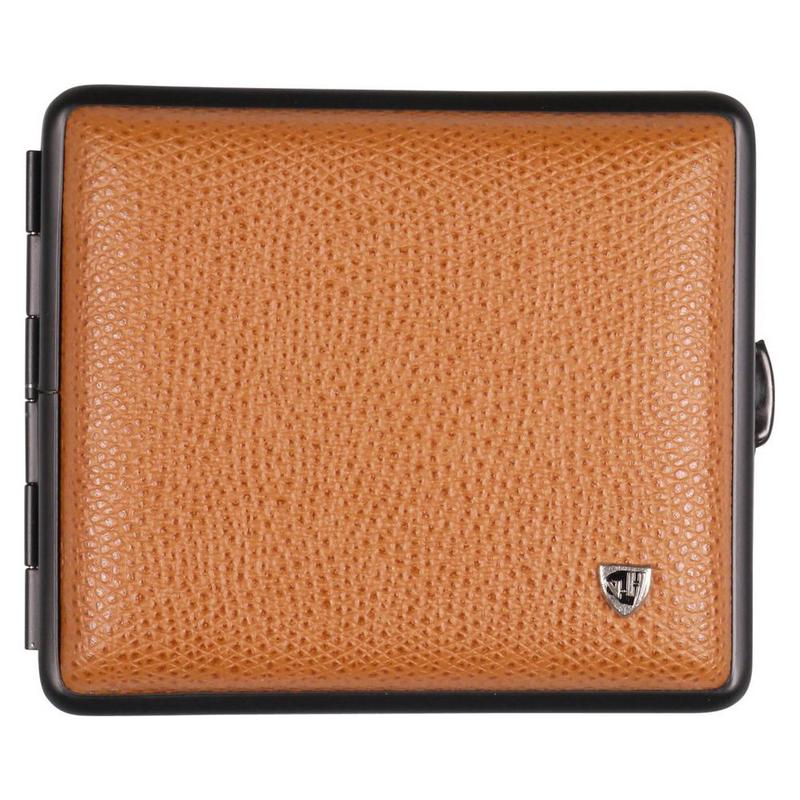 Vom Hofe Cigaret Etui - 18 King Size - Lysebrunt Lder