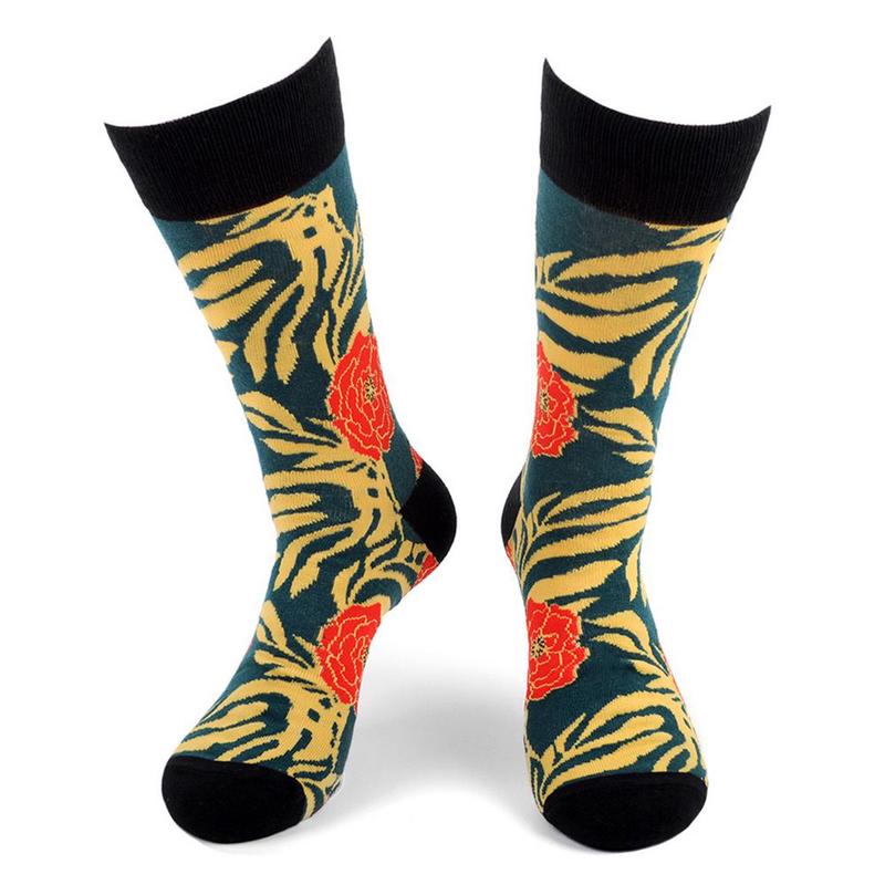 Tropical Flowers Novelty Socks - Sjove Strmper