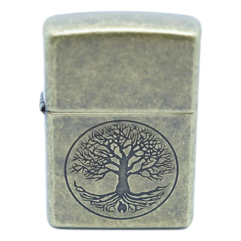 Zippo Lighter Tree of Life - Antique Brass
