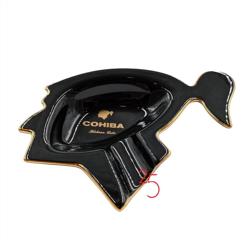 Cohiba Head Black and Gold Ashtray...Regular $89.99 ON SALE $69.99