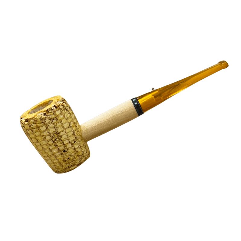 Corn Cob Pipe with Straight Stem