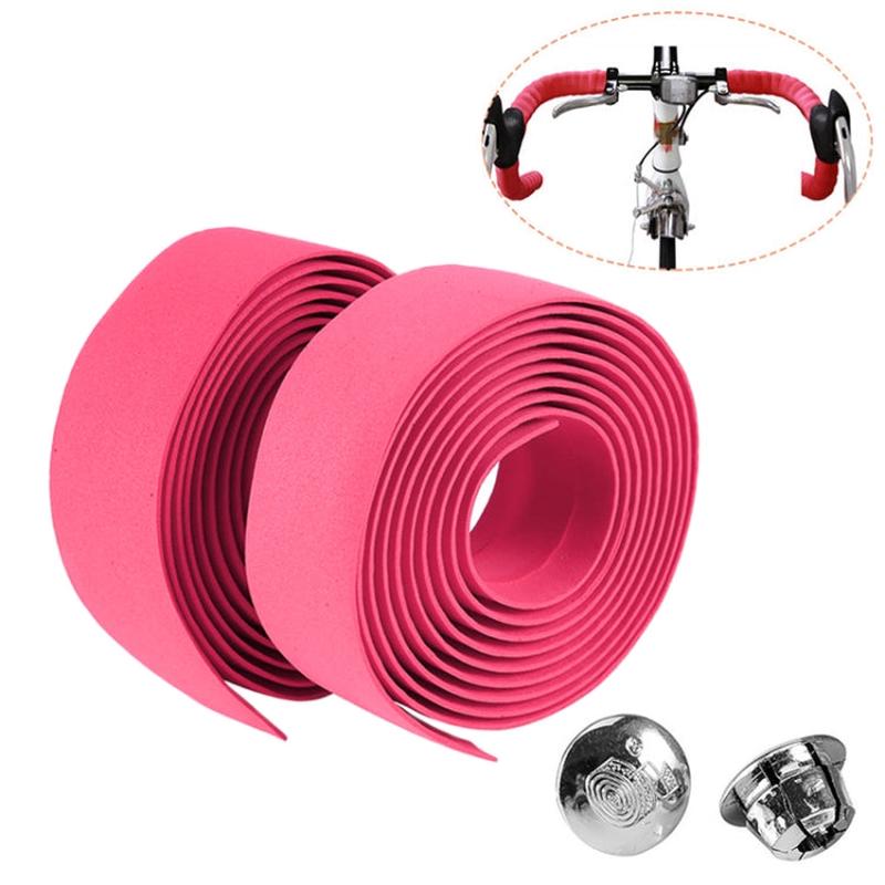 Cork Handlebar Tape for Road Bikes - 1 Pair with 2 Bar End Plugs | Cycling Grip Wrap