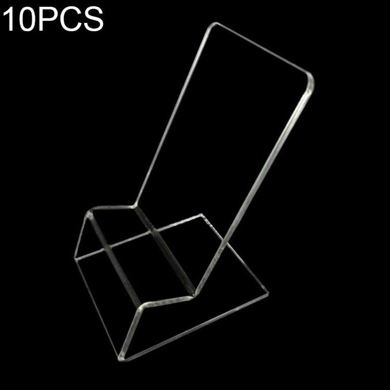 Acrylic Mobile Phone Display Stand Holder  10 Pack Transparent Retail Stands