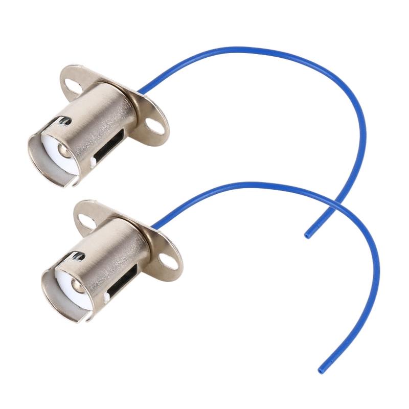 Car 1156 Bulb Holder Socket - Female Base with Cable (Pair) | BA15S Replacement Connector