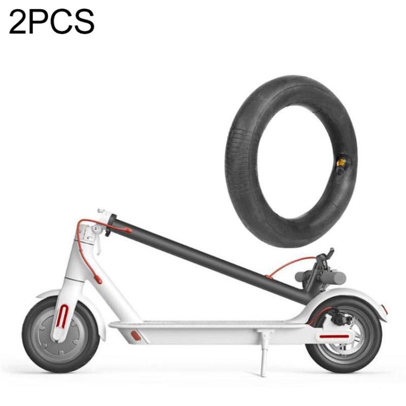 2 PCS For Xiaomi Mijia M365 Electric Scooter 8.5 inch Rubber Padded Tire Inner Tube with Valve Cover, Rubber Padded Tire