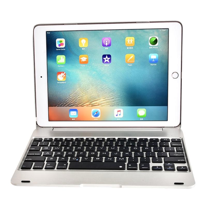 F19B iPad 9.7\" Bluetooth Keyboard Case  Ultra-Thin Flip Cover for iPad Air, Air 2, Pro 9.7 (2017/2018)