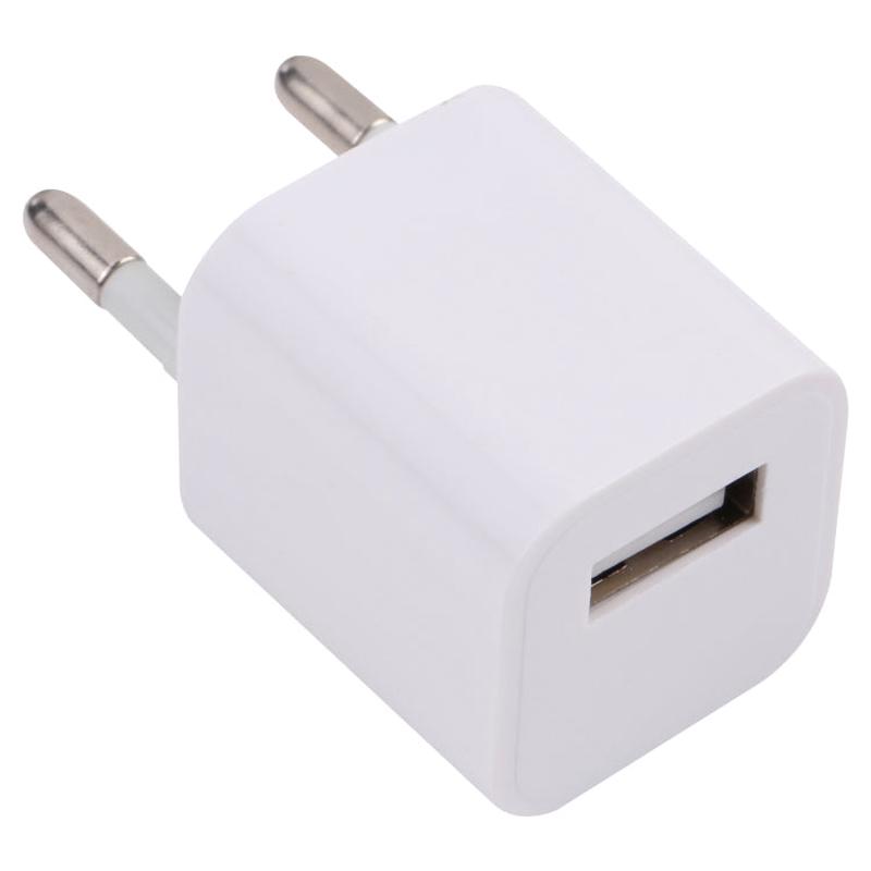 5V 1A USB Travel Charger - Compact Mini Wall Adapter for iPhone & iPad (US/EU Plug)