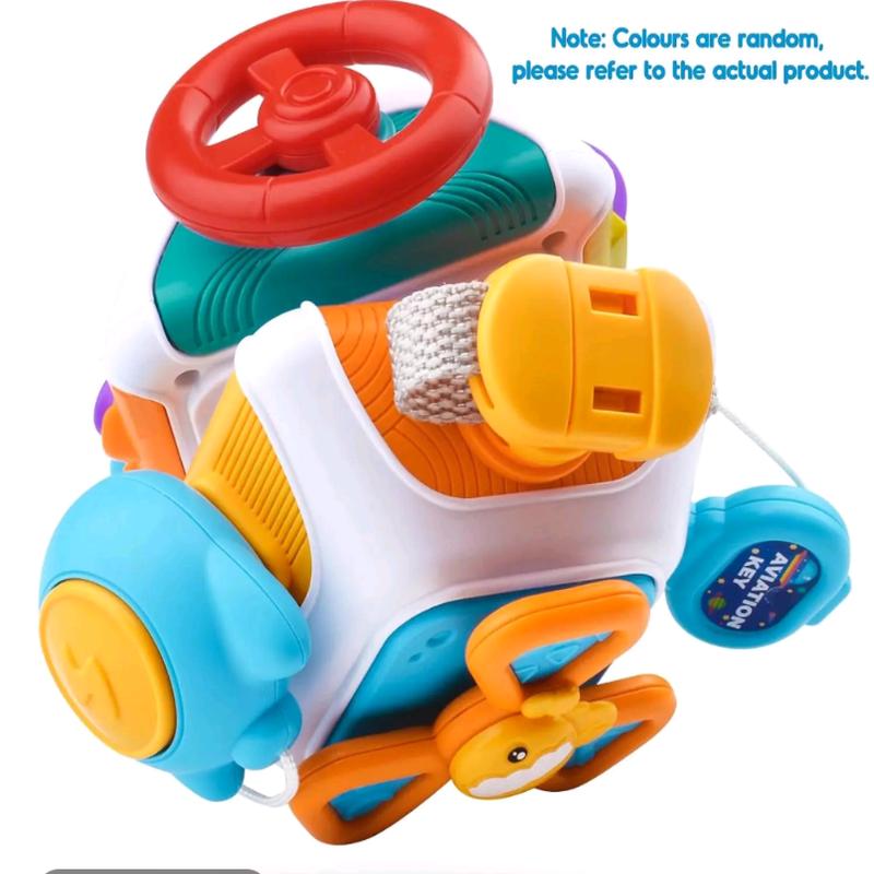 10-in-1 Baby Busy Board Cube  Montessori Sensory Toy for Toddlers