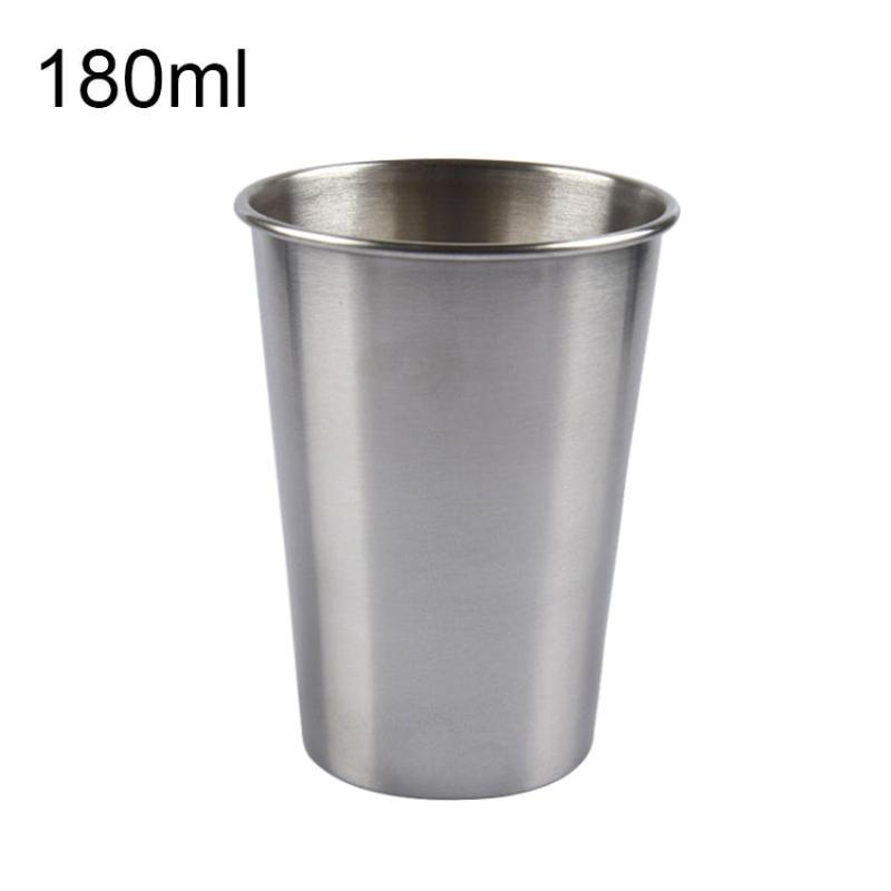 180ml Stainless Steel Wine Cup - Electropolished Silver Finish