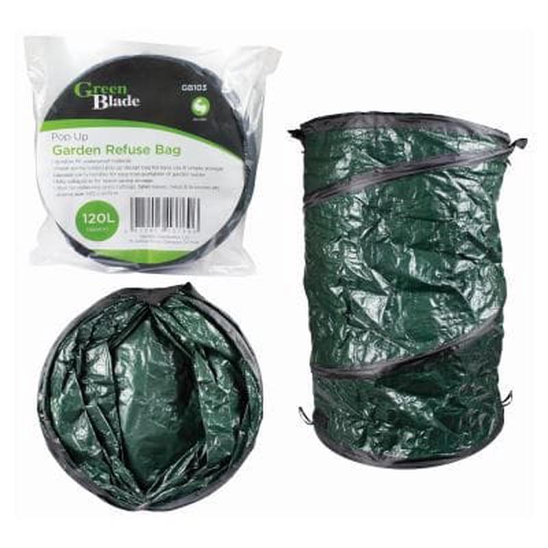 120L Pop-Up Garden Waste Bag - Collapsible Waterproof Refuse Sack