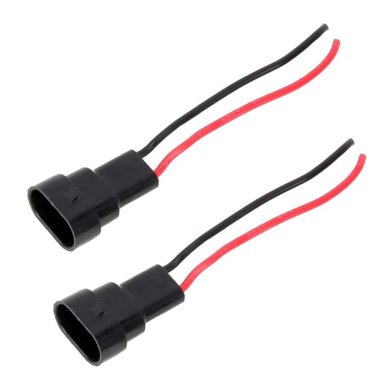 9005 9006 9012 Bulb Holder Socket Pair - Male Base with Wire Harness