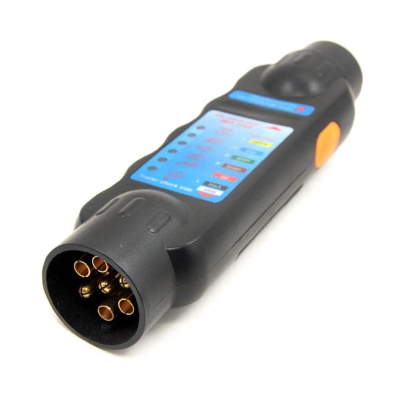 12V 7-Pin European Trailer Plug Socket Tester | Car & Caravan Wiring Circuit Light Test Tool