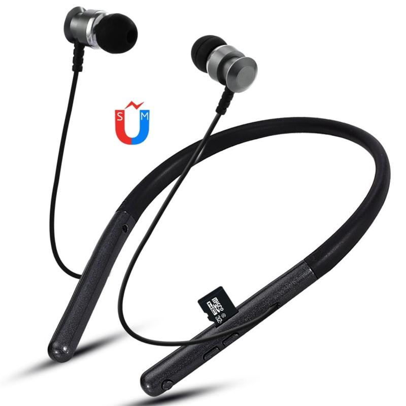 F108 Bluetooth 4.2 Neckband Headset - Wireless Earphones with Mic & Volume Control