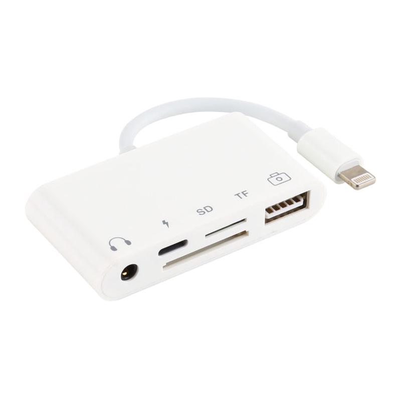 5-in-1 Lightning to USB Hub Adapter with Card Reader & Audio Jack