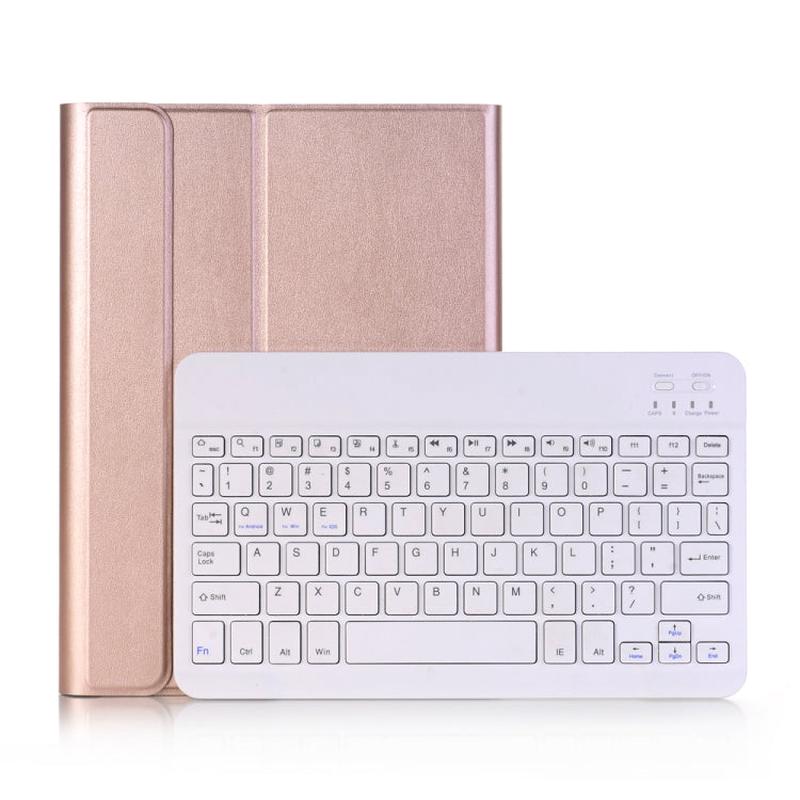 iPad Air & Pro 10.5\" Bluetooth Keyboard Case - Detachable Wireless Keyboard with Stand (Rose Gold)