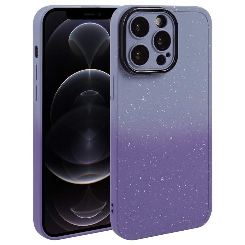 Gradient Starry Silicone iPhone Case with Lens Film - iPhone 11/12 Pro Max