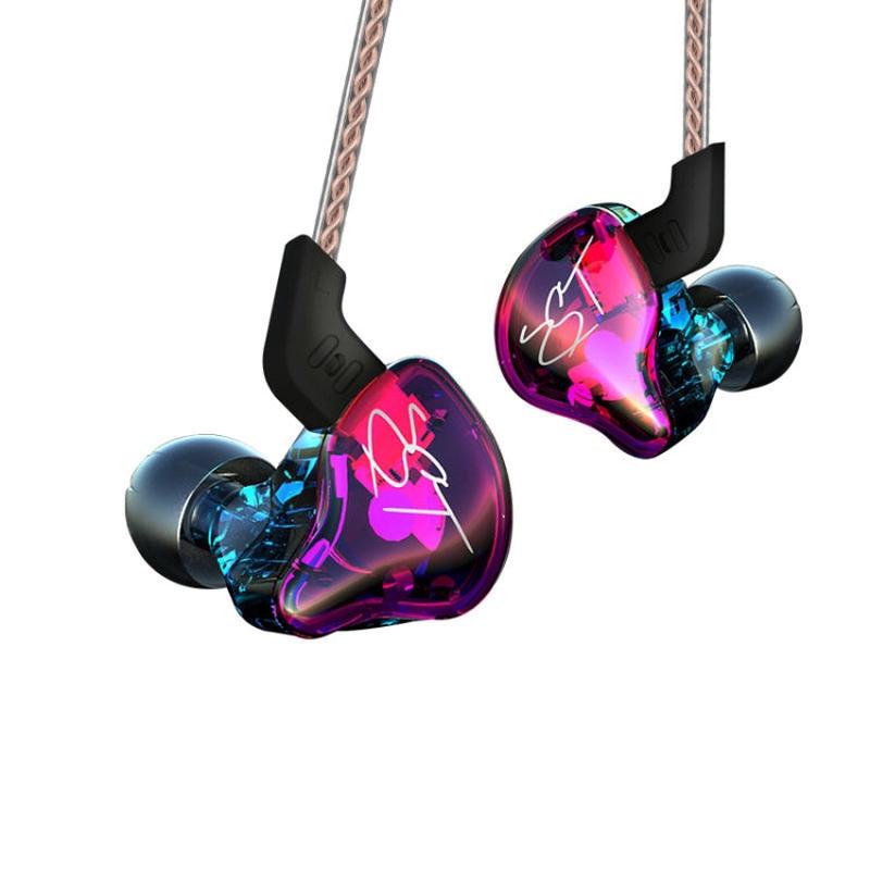 KZ ZST Dual Driver In-Ear Earphones - Circle Iron Mega Bass HiFi Headphones