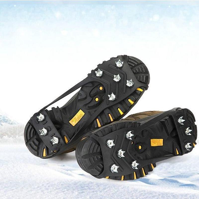 Ice Cleats for Shoes - 8 Teeth Anti-Slip Snow Grips | Winter Traction Crampons