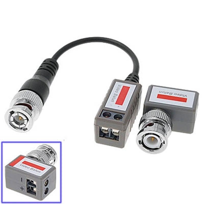 Passive BNC Video Balun Transceiver - 1 Channel UTP Network Adapter for CCTV (600m Range)