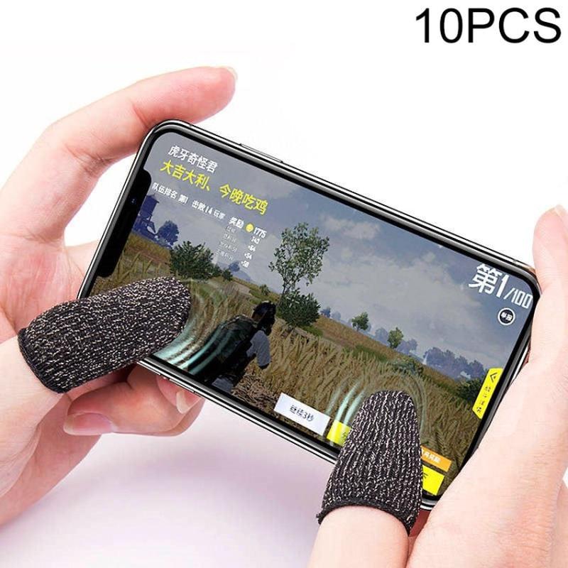 Mobile Gaming Finger Sleeves - 10 Pack Sweat-Proof Touch Screen Covers