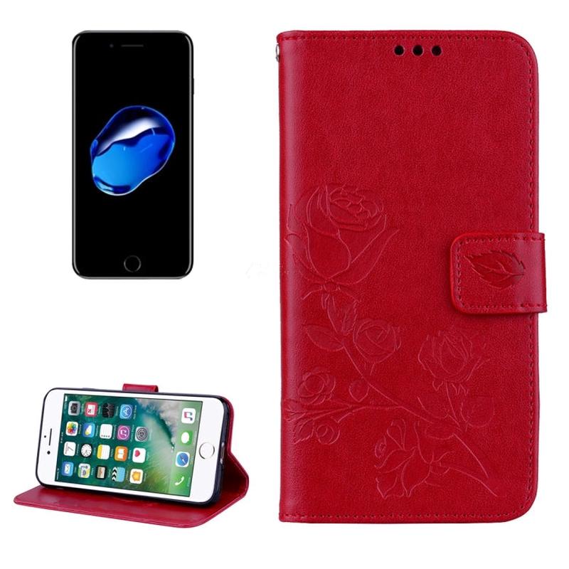 Pressed Flowers Leather Flip Case for iPhone 8 & 7 - Wallet Case with Card Slots & Holder