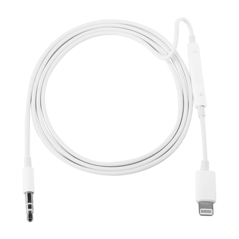 MH021 8 Pin to 3.5mm AUX Audio Cable  1m Lightning to Aux Adapter with Line Control