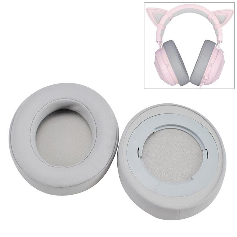 Razer Kraken 7.1 V2 Replacement Earpads - Grey Cushion Sponge Covers (2 Pack)