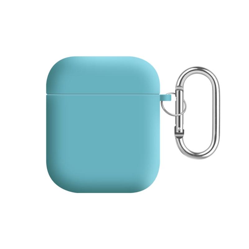 Silicone Protective Case for AirPods 1 & 2 with Carabiner Hook