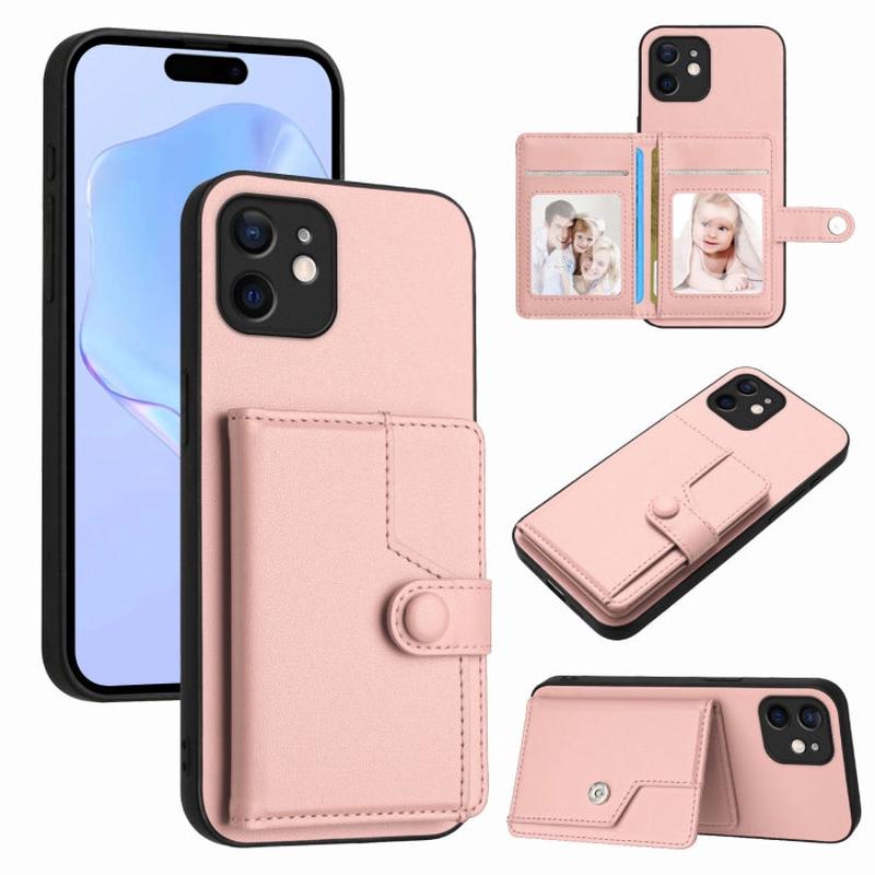 RFID Anti-Theft Button Card Holder iPhone Case  Secure Phone Wallet