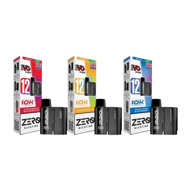 0mg IVG Pro 12 Refill Pods 10000 Puffs