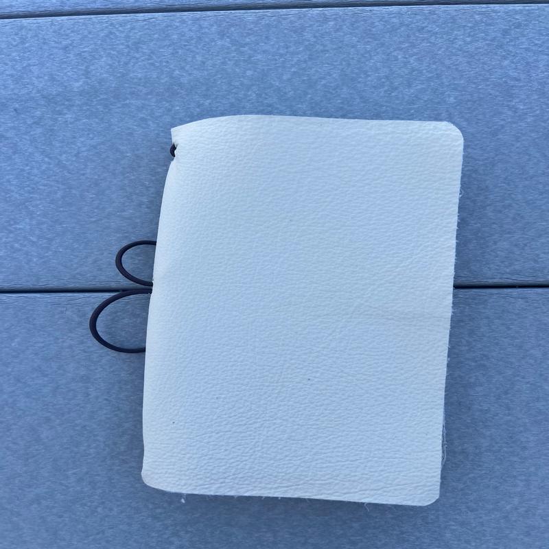 \"Strawberries & Cream\" Handcrafted Leather Journal - Refillable Inserts