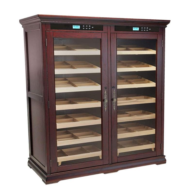 The Reagan Dual-Zone Climate Controlled Humidor Cabinet | 4,000 Cigars