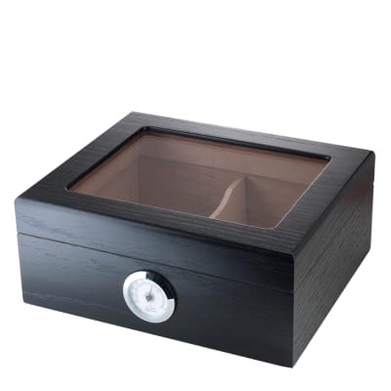 CAPRI GLASS TOP BLACK OAK