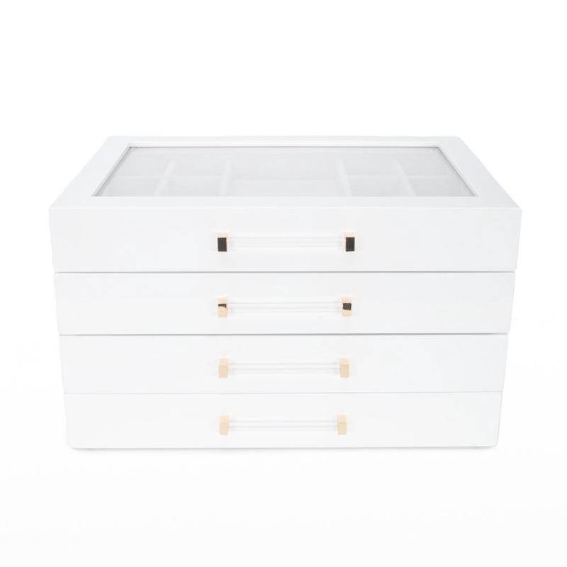 Kendall 4 Clear Lid Jewelry Box
