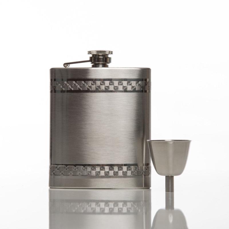 Silver Anchor Flask Set