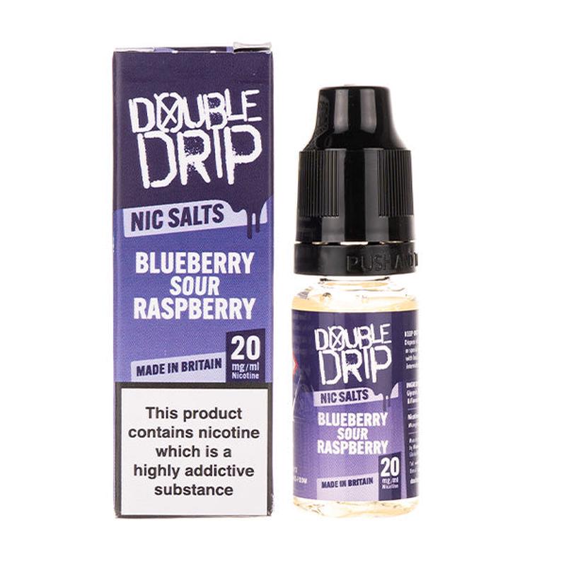 Blueberry Sour Raspberry Nic Salt E-liquid by Double Drip