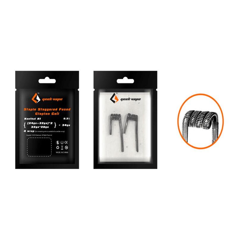2x Staple Staggered Fused Clapton Coils - By GEEKVAPE