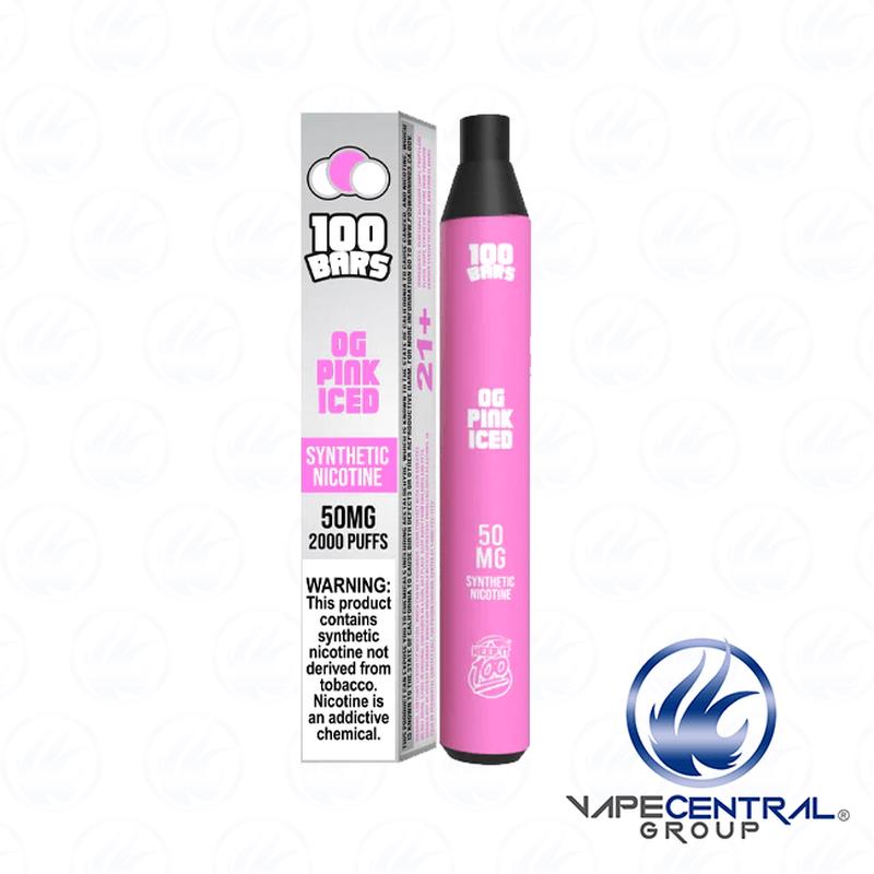 100 Bars - Keep It 100 Disposable Vape Pen (2000 Puffs) - 4.95
