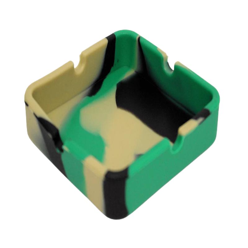 3.2\" Square Silicone Ashtray Assorted Color
